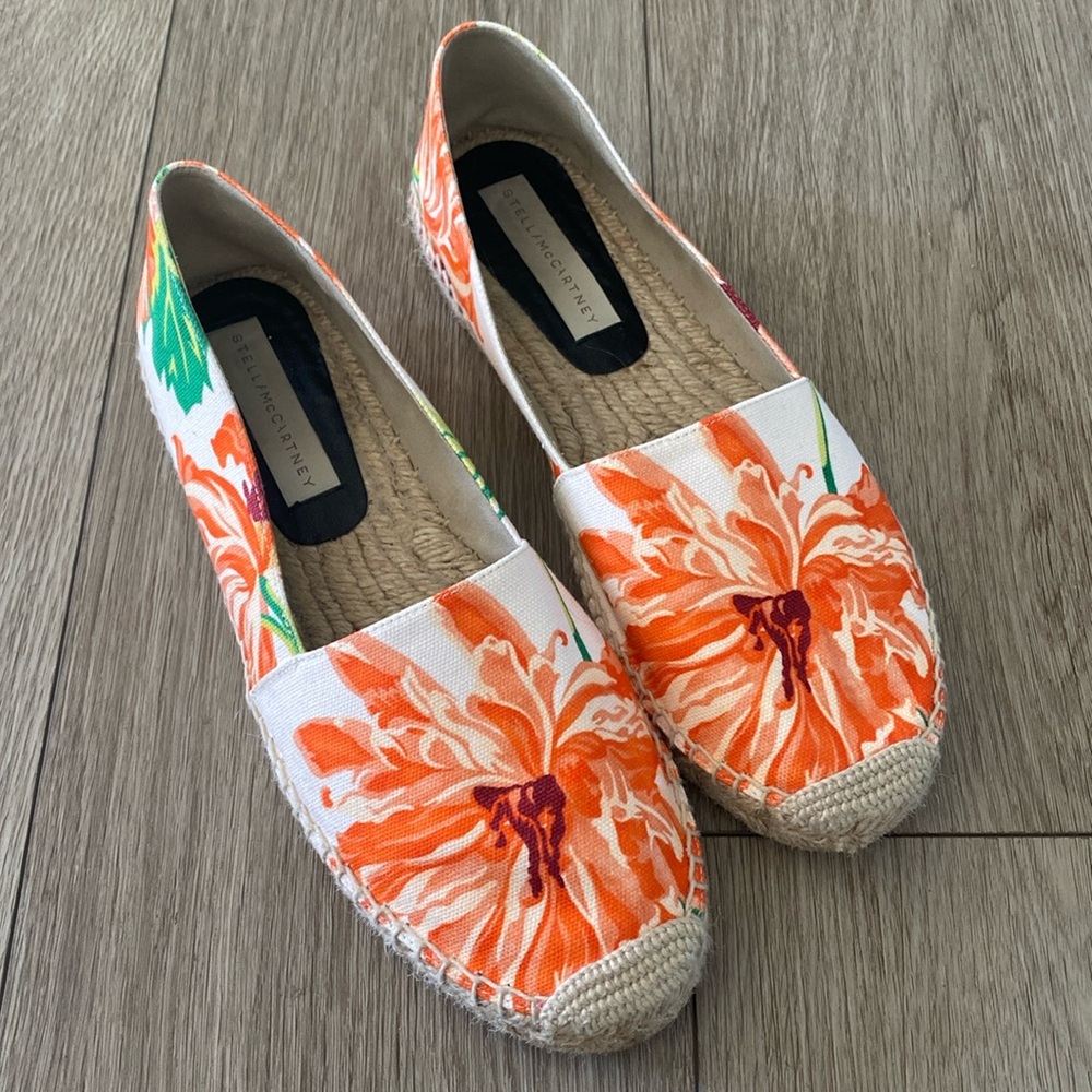 STELLA MCCARTNEY Carlow Floral Print Espadrilles Women’s 39 - Picture 2 of 14